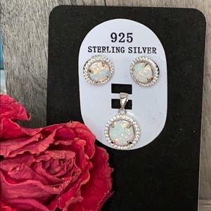 .925 Sterling Silver Pendant and Earring Set